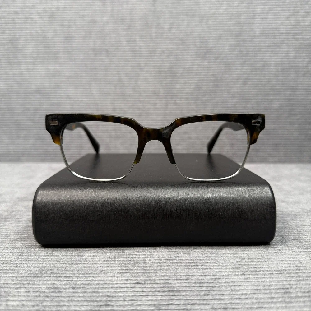 Warby Parker Talbot 3200 Tortoise Shell Semi Rimless Y2K Eyeglasses 49-19-145